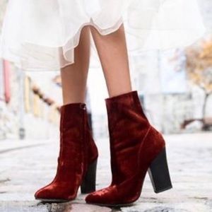 zara red booties